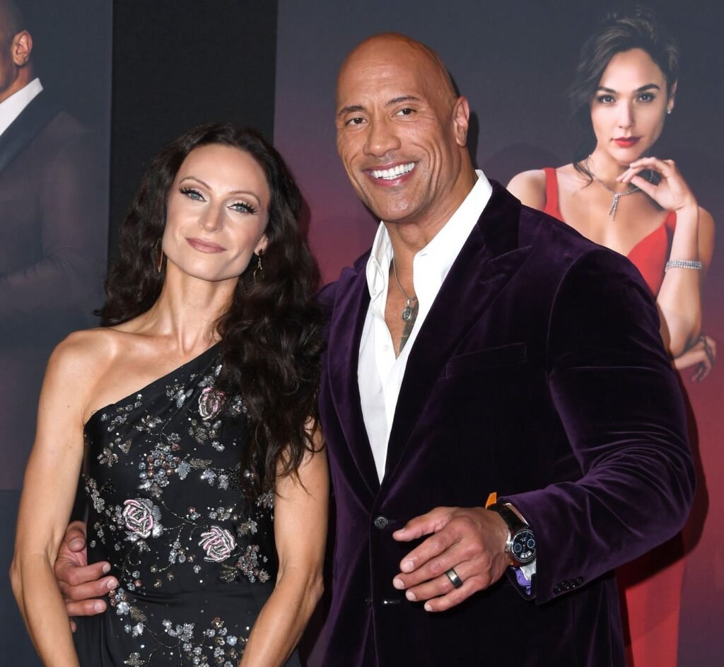 Lauren Hashian and Dwayne Johnson