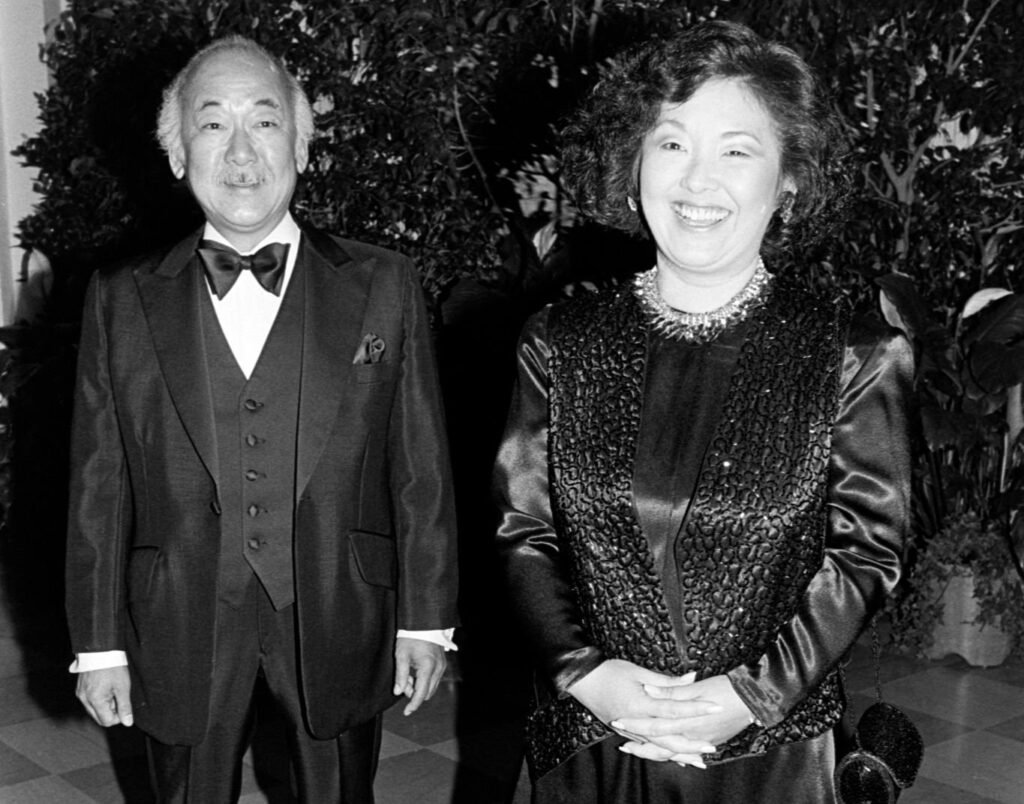 Yukiye Kitahara and Pat Morita
